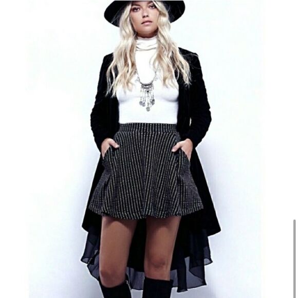 Free People Flippy Floppy Skater Skirt Size M - Picture 1 of 6